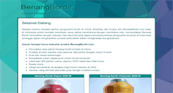 Desktop Screenshot of benangbordir.com